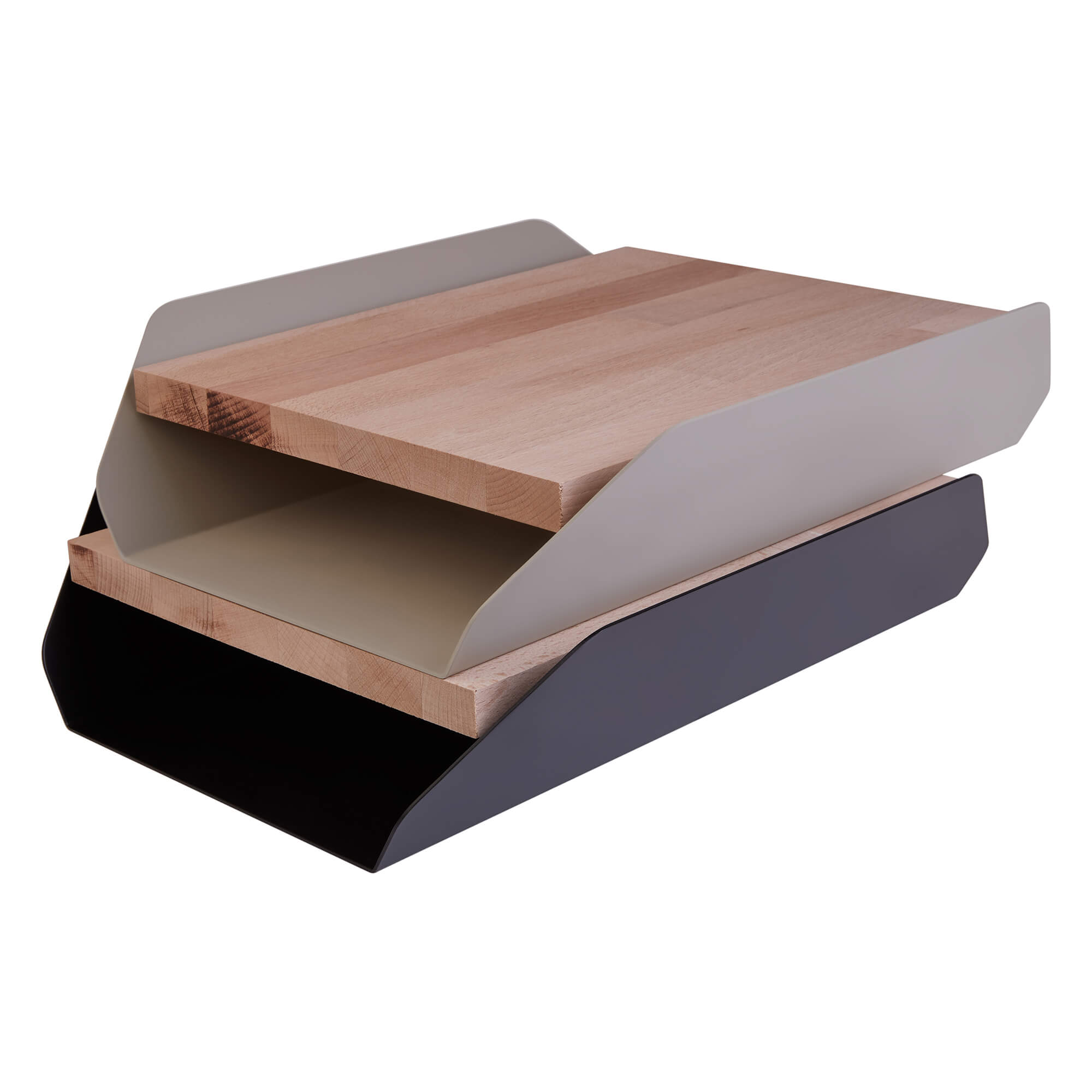 Portadocumenti in acciaio e legno - Desk 'O