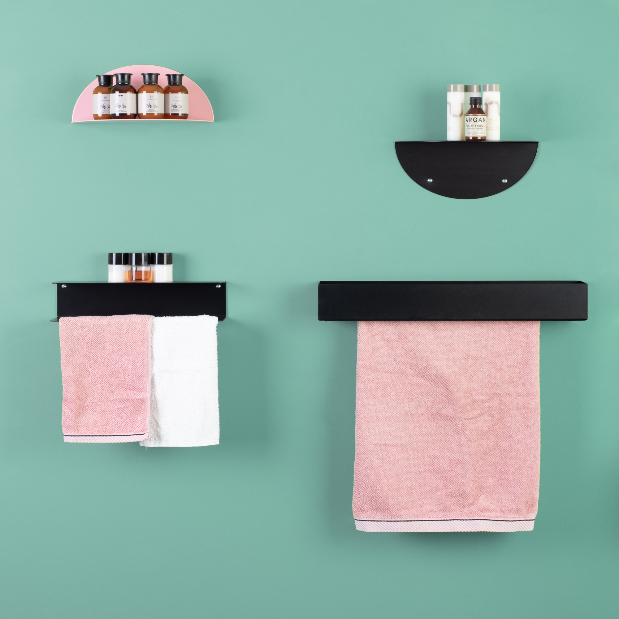 Mensola in acciaio porta asciugamano - Ghost towel holder