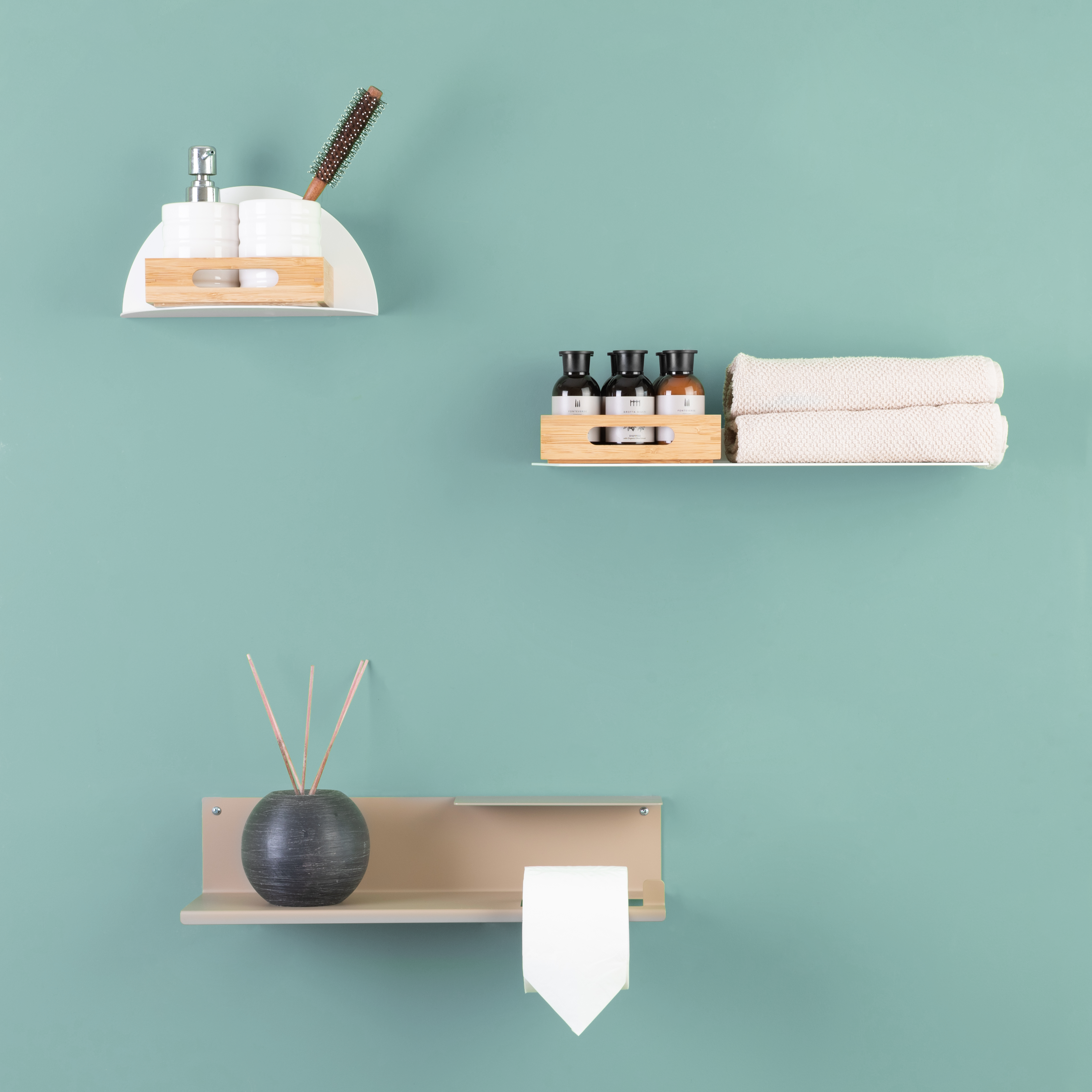 Mensola da bagno con portarotolo - Toilet Roll shelf