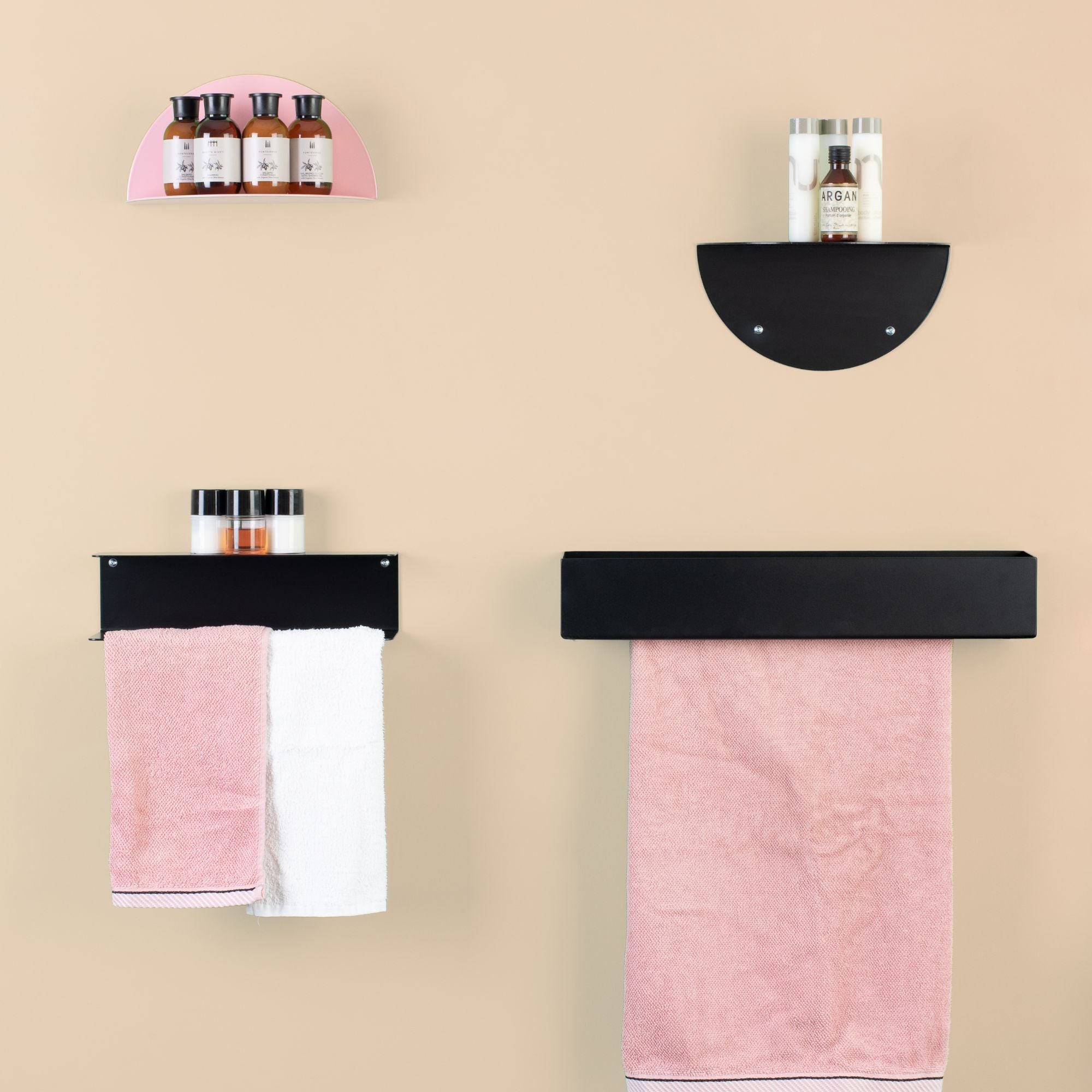 Mensola con porta asciugamano ospiti - Fluid Shelf Towel