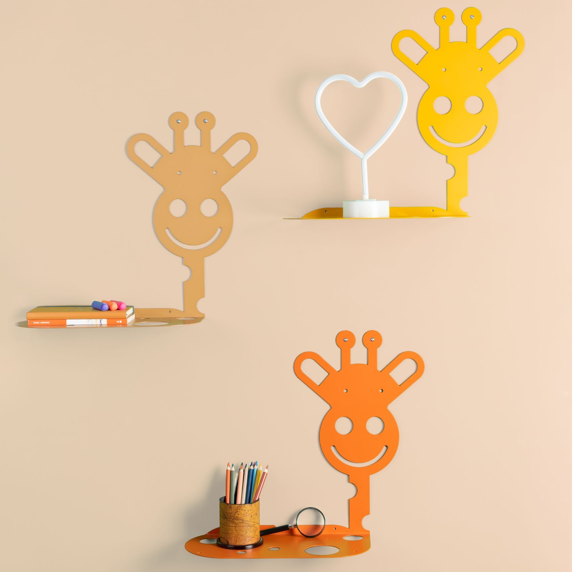 Mensola Giraffa in acciaio - Giraffe Shelf