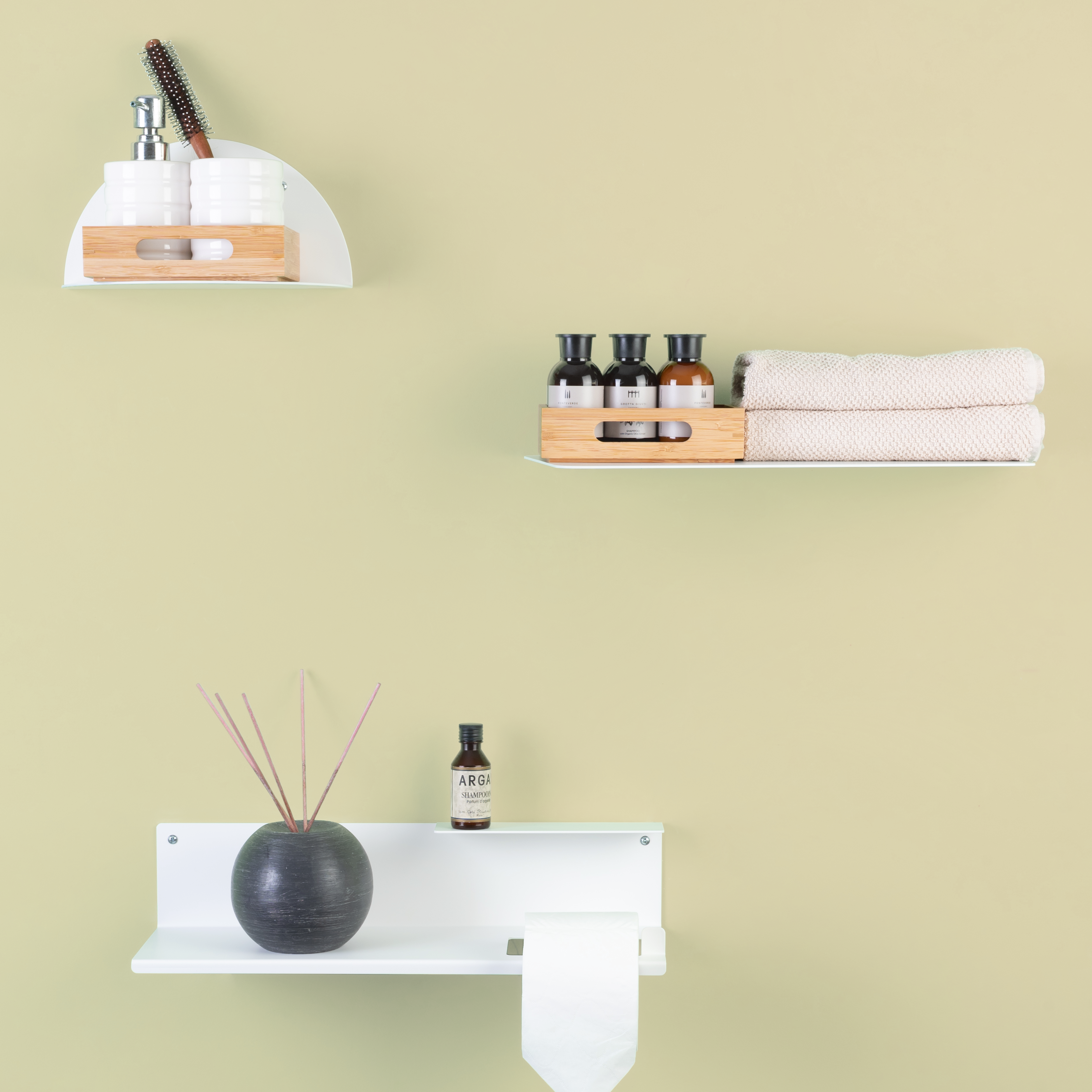 Mensola da bagno con portarotolo - Toilet Roll shelf