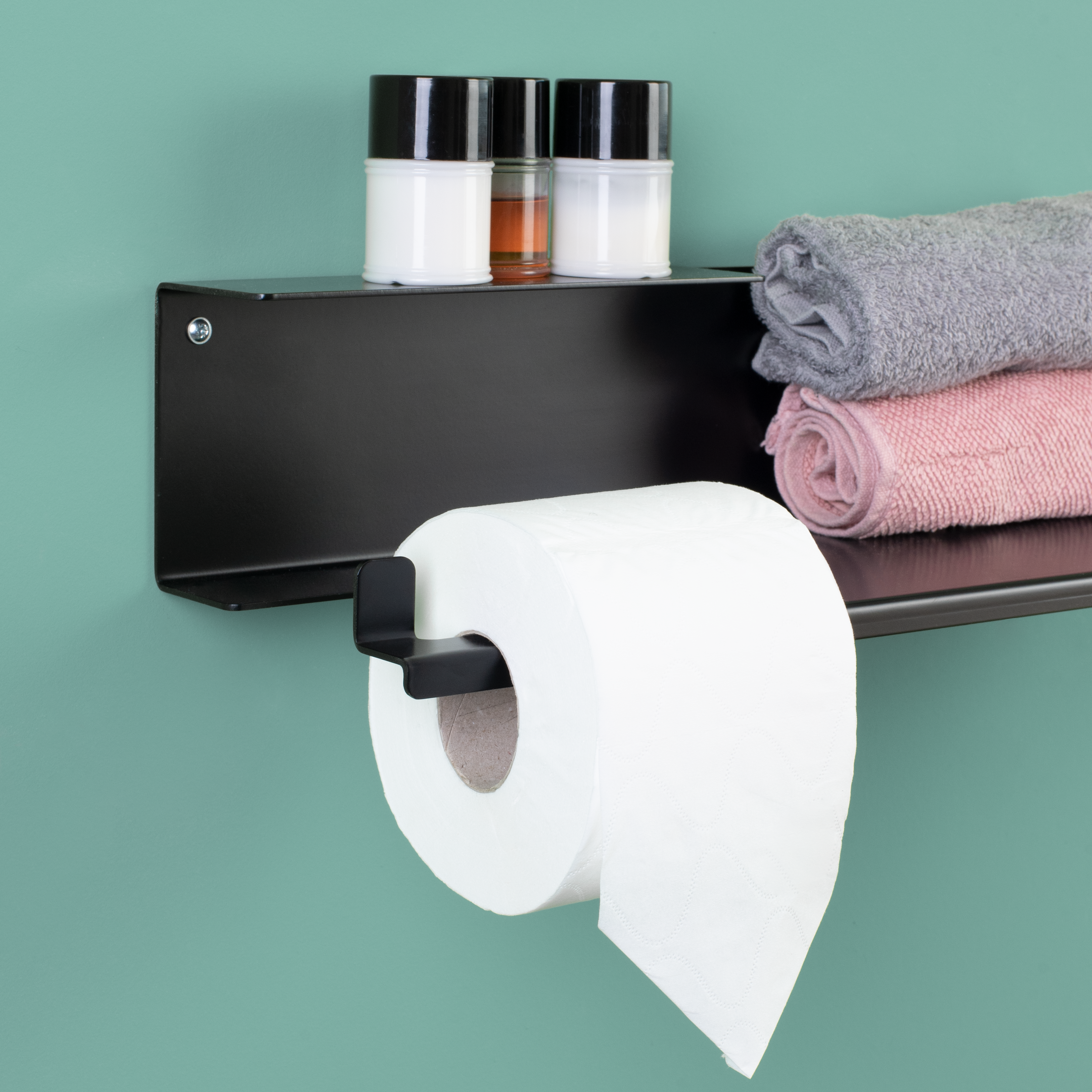 Mensola da bagno con portarotolo - Toilet Roll shelf