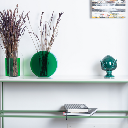 Consolle in acciaio e marmo